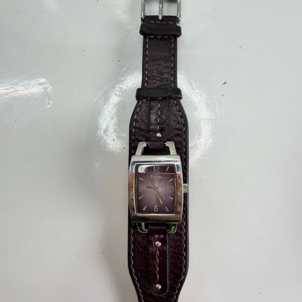 Roots Rectangular Watch – Brown Leather Cuff Style - Picture 8 of 12